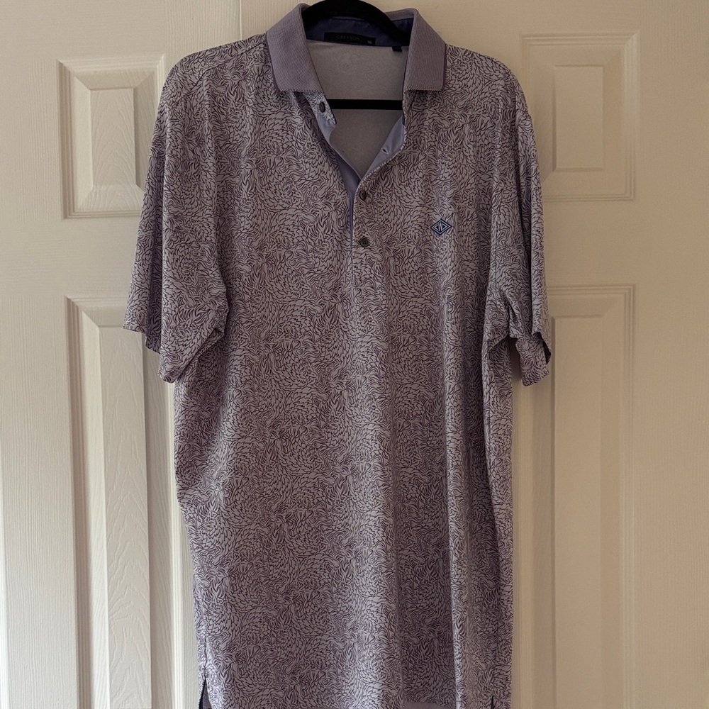 Greyson Lavender-Pattern Polo Shirt